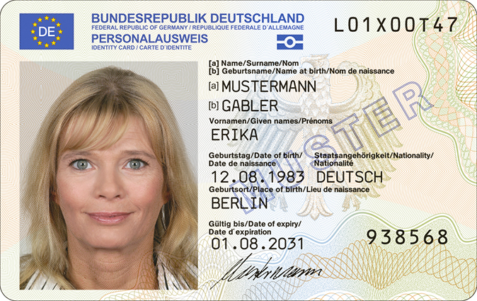 Personalausweis Muster. Quelle: Bundesministerium des Innern und für Heimat 