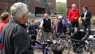 Gruppe Fahrradfahrer