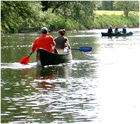 Kanus auf der Lippe
