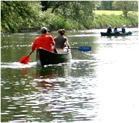 Kanus auf der Lippe