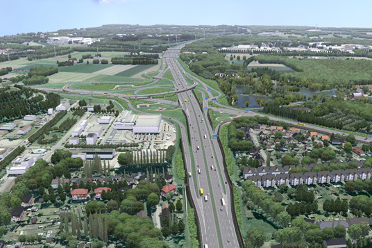 Das Bild zeigt die A52