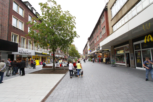 Das Bild zeigt den Umbau der Innenstadt