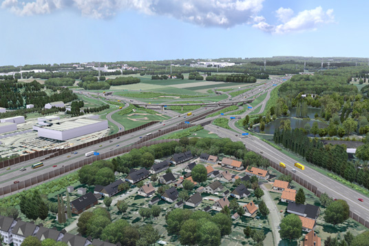 Das Bild zeigt das geplante Autobahnkreuz