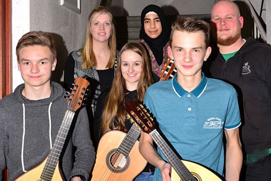 Das Bild zeigt die Musikschüler.
