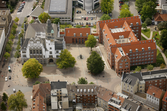 Das Bild zeigt das Gladbecker Rathaus