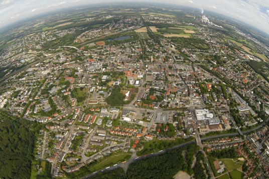 Das Bild zeigt Gladbeck aus der Luft
