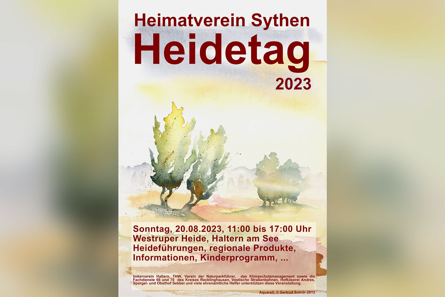 Plakat der Veranstaltung - Foto Heimatverein Sythen