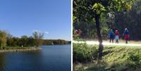 Hullerner See und Wanderer - Foto stadtagentur