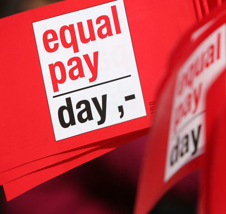 Auf dem Bild: Equal Pay Day Logo